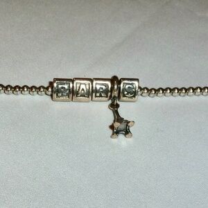 Pandora 925 Sterling Silver Five (5) Charm Paris Bracelet